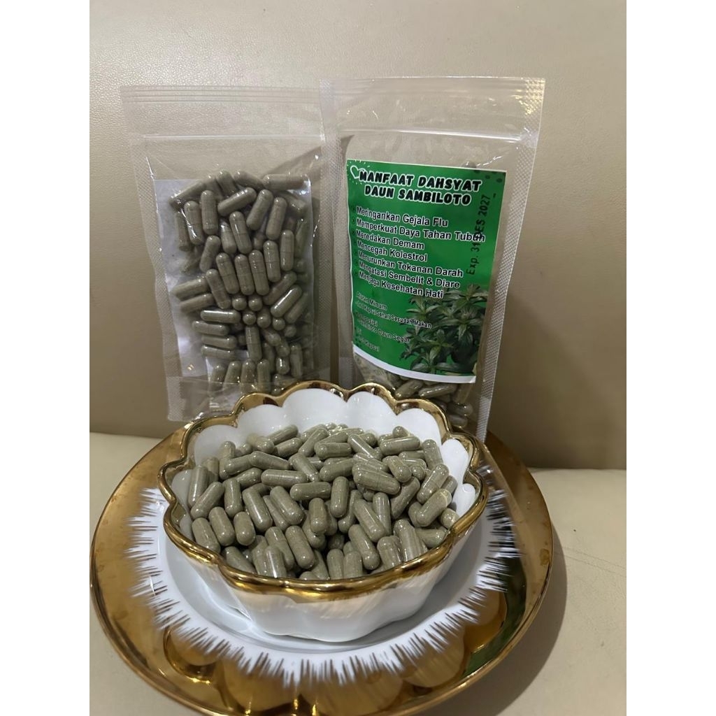 kapsul sambiloto isi 100 kapsul 100% murni