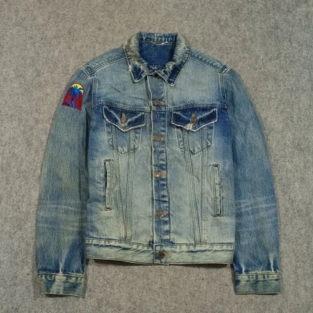 Jaket jeans lengan panjang pria SAINT LAURENTh size M second