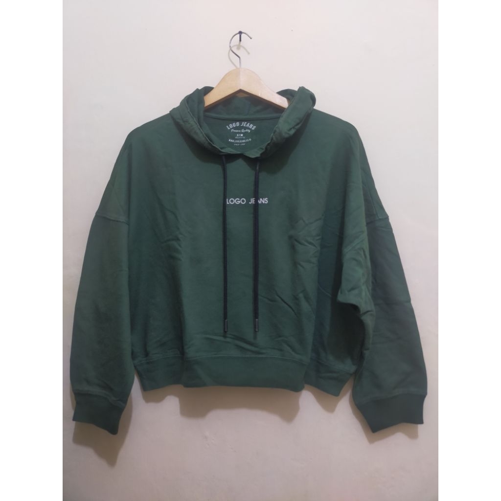 Logo Jeans Sweater Hoodie Jotol Crop