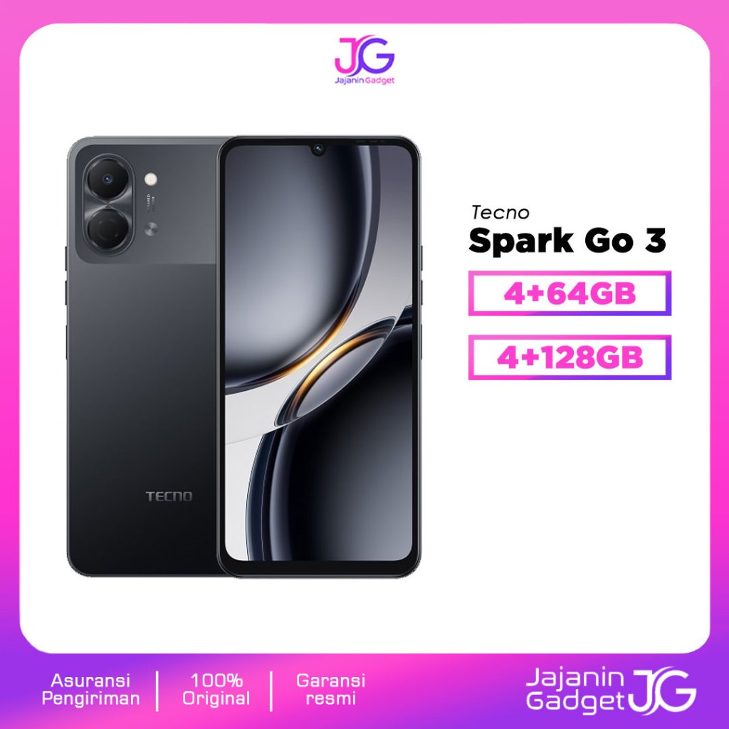 Tecno Spark Go 3 4/64GB 4/128GB Garansi Resmi Indonesia