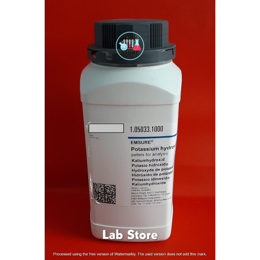 Potassium Hydroxide / Kalium Hidroksida / KOH Analis MERCK Per 10 gram
