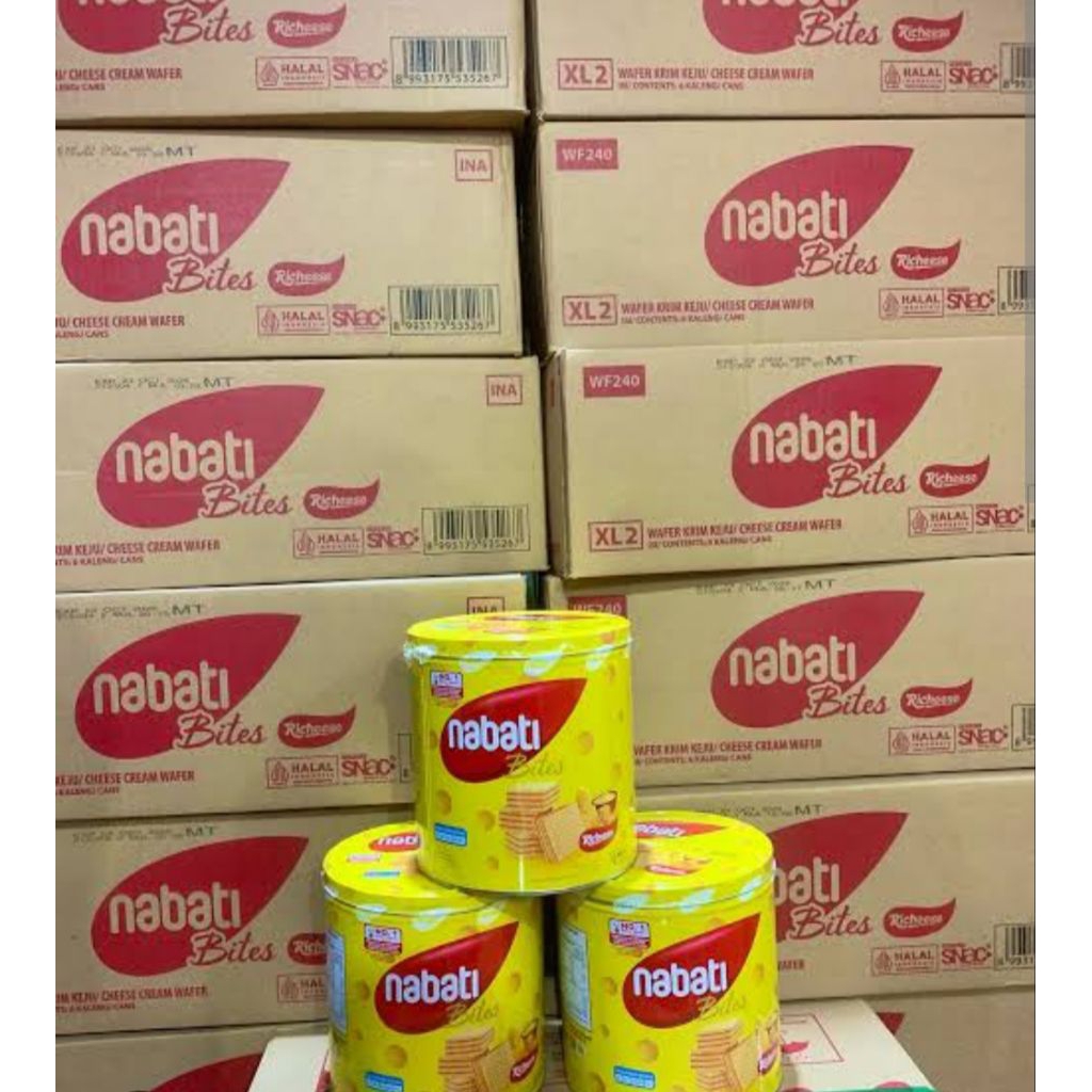 Nabati Bites Wafer 240 gram kaleng (1 dus)