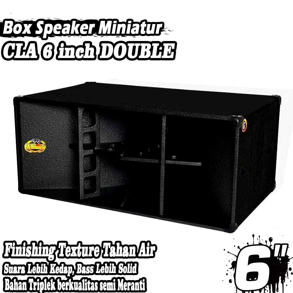 Box Speaker Miniatur CLA 6 INCH Double Texture HITAM