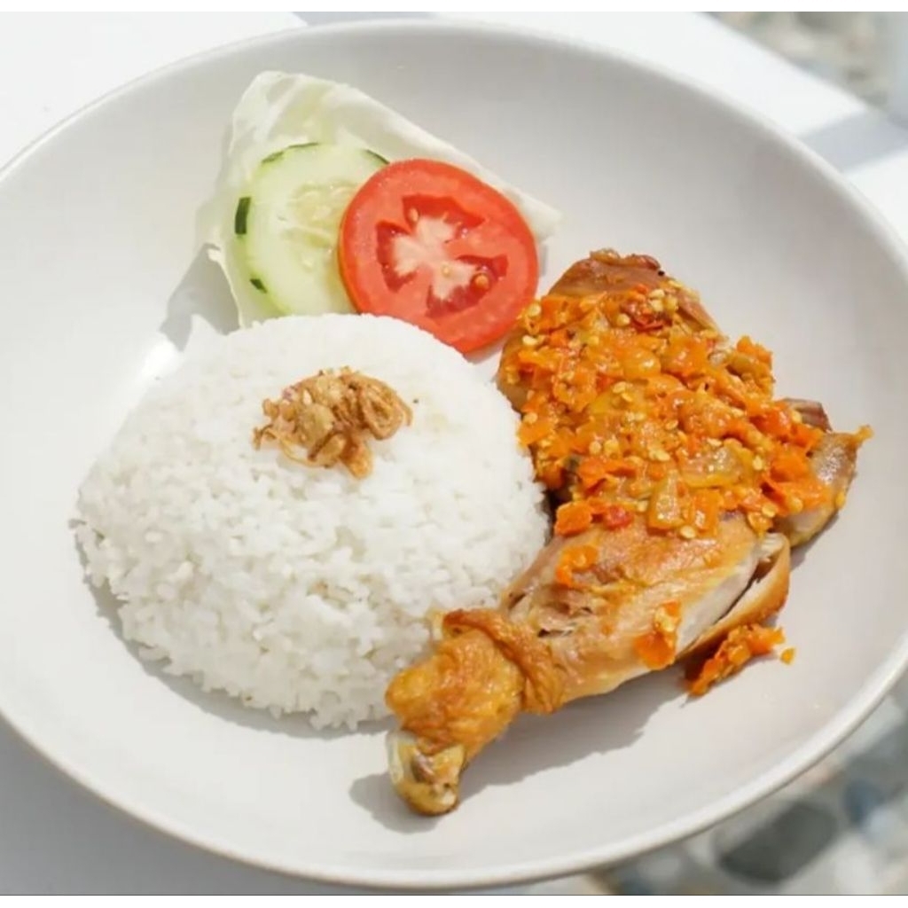 nasi ayam lalapan sambel