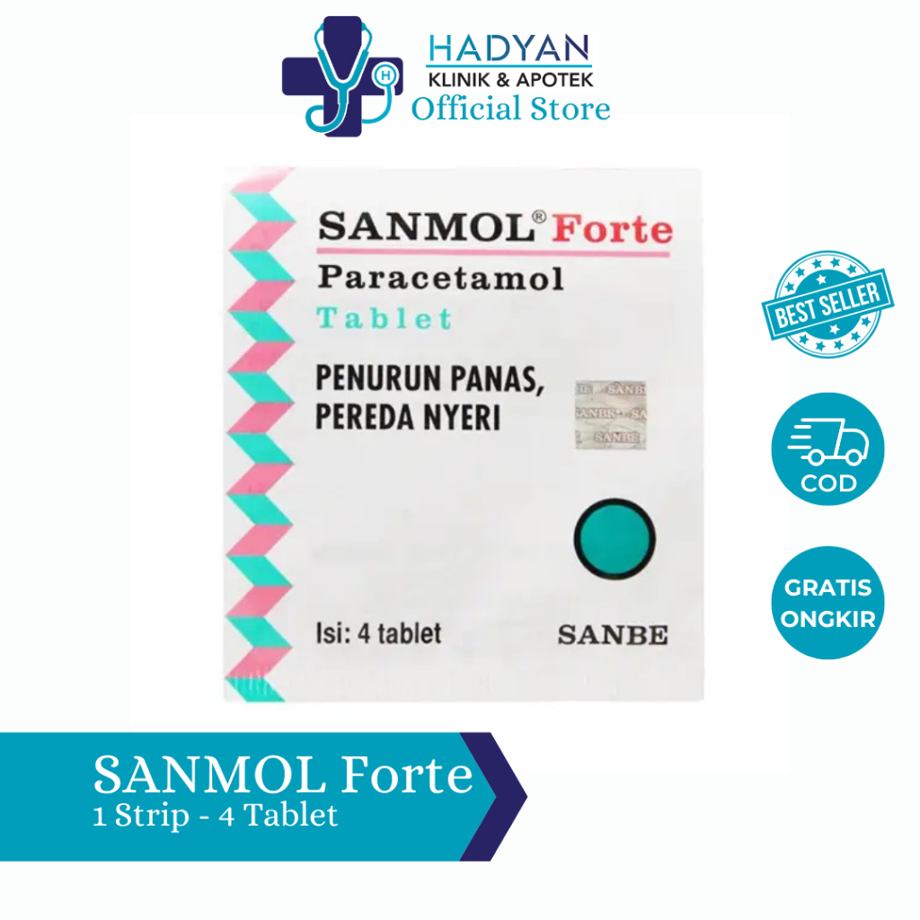 Sanmol Paracetamol Tablet | Obat Penurun Panas & Pereda Nyeri | Paracetamol