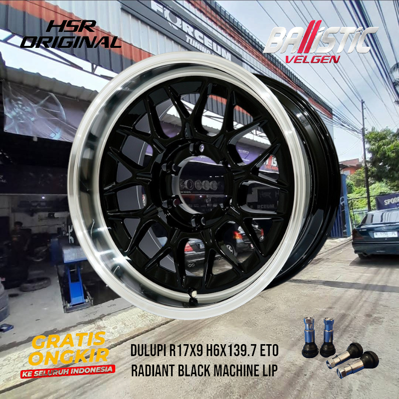 Pelek Mobil Ring 17 Lubang Baut 6 HSR DULUPI R17 Untuk FORTUNER, PAJERO, HILUX, Dll