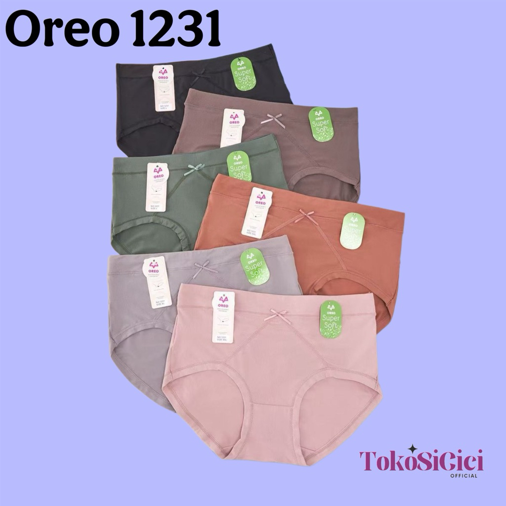 TSC-(3pcs) & (6pcs) CELANA DALAM WANITA OREO SUPER SOFT KATUN CD PEREMPUAN OREO 1231