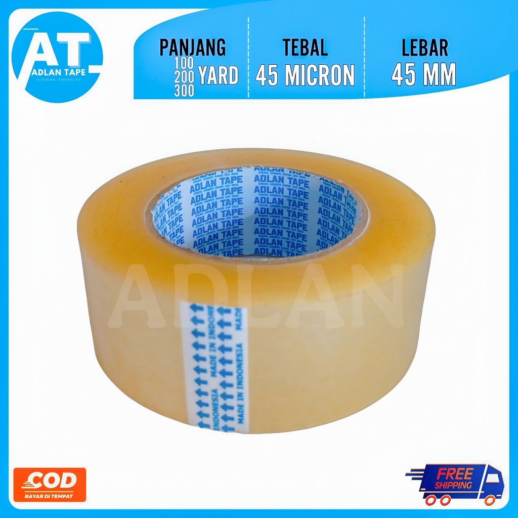 Lakban Bening 100, 200, 300 Yard x 48mm Economis / Selotip Isolasi Bening 2 Inch
