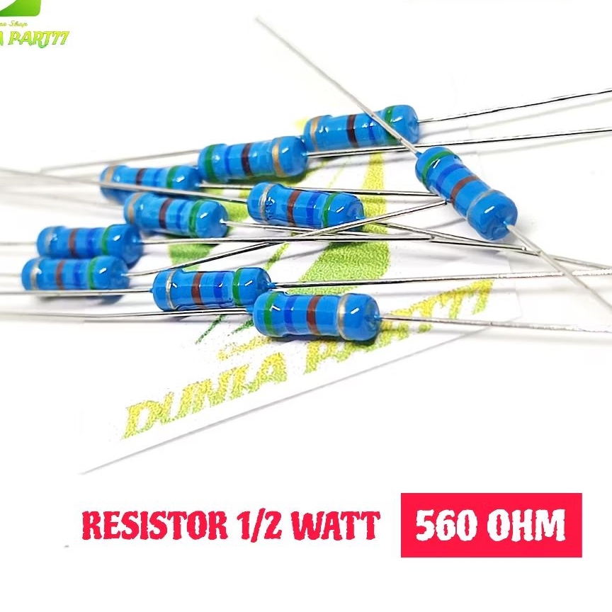 (5 buah) Resistor 1/2 watt 560 Ohm 1/2w 560ohm