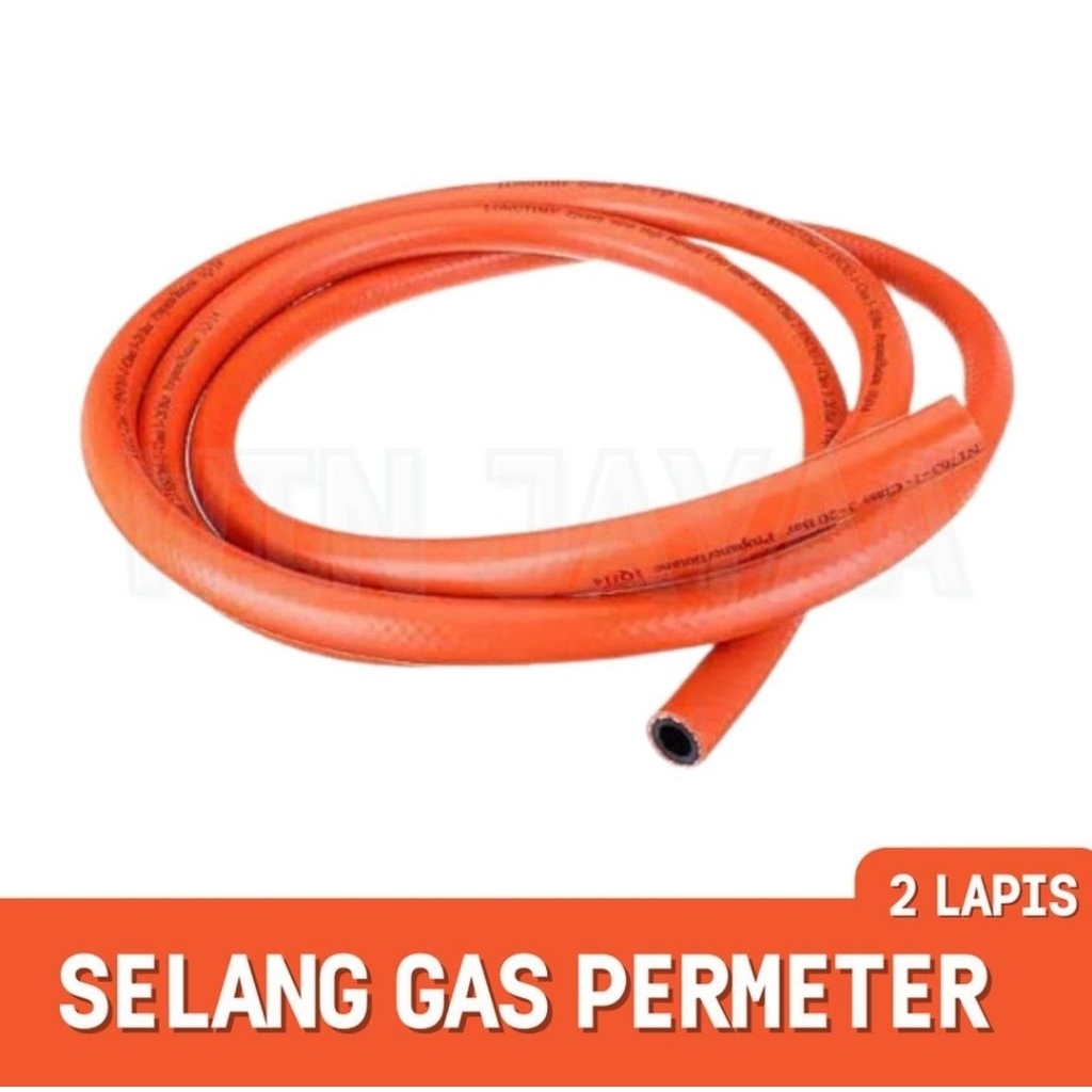 SELANG ORANGE GAS METERAN SELANG KOMPOR GAS PERMETER SELANG REGULATOR GAS LPG GASCOMP