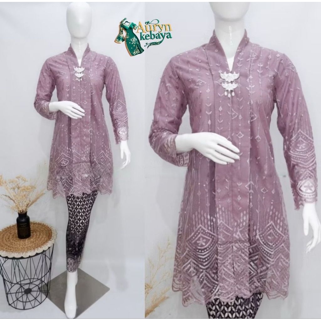Anami - Setelan 1set Kebaya Wisuda Tunik Modern Kartini ( kebaya+rok ) / Kebaya Tunik / Kebaya Tile 