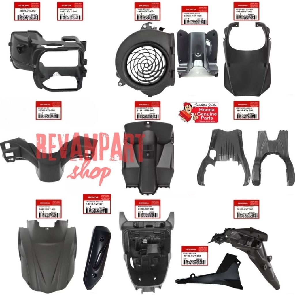 PAKET FULSET BODY KASAR BEAT KARBURATOR KARBU 2008-2012 ORIGINAL HONDA GENUINE PART