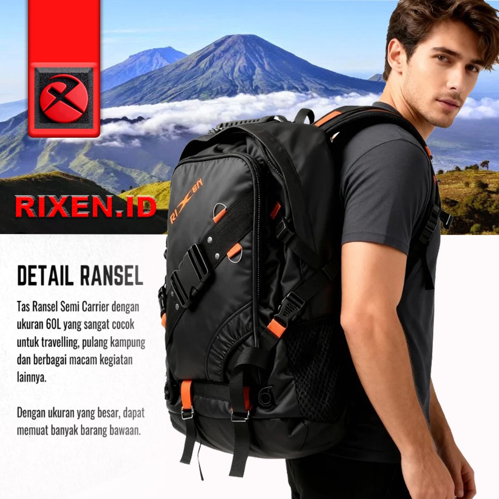 Tas Ransel Pria Tas Ransel Jumbo Tas Gunung Tas Travel Jumbo Tas Gendong Pria Tas Baju Tas Ransel 60