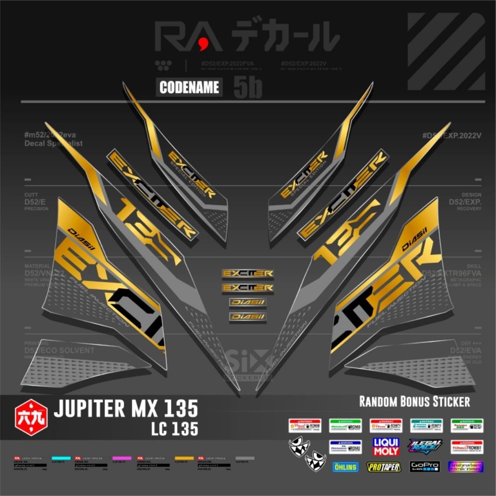 STRIPING YAMAHA JUPITER MX 135/EXCITER 135 NEW/LC135/SNIPER135