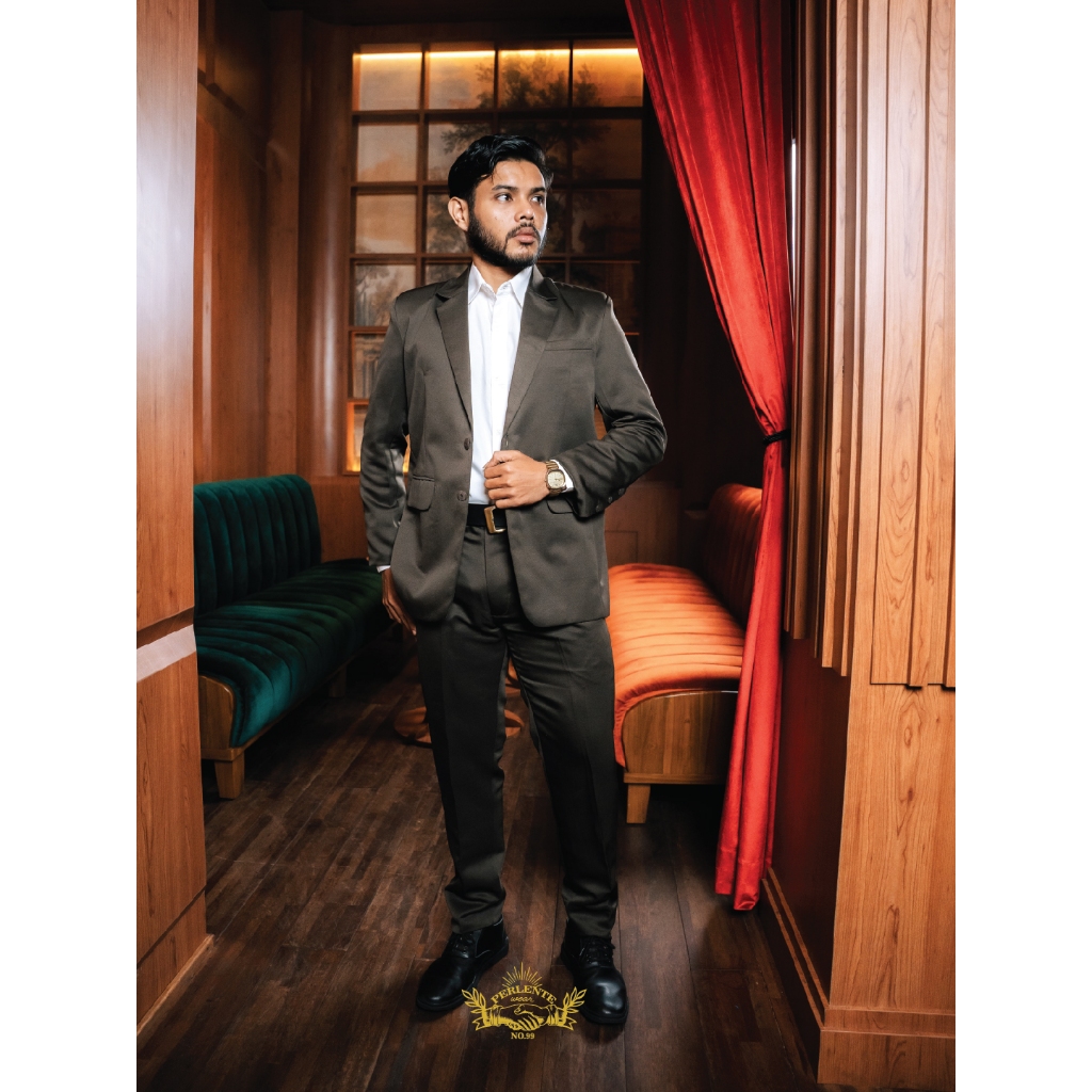 Royal Brown Executive Suit – Set Jas & Celana Pria