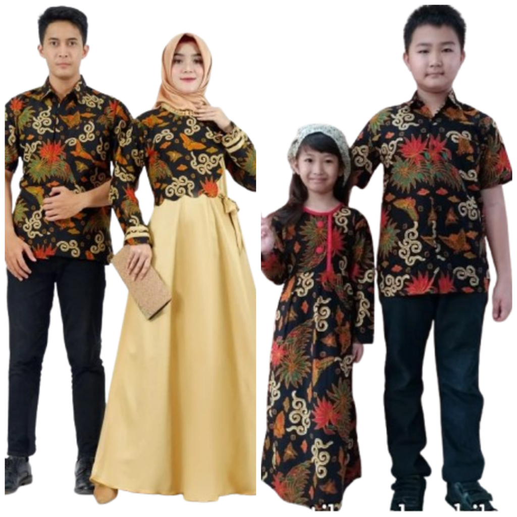 BAJU KELUARGA MUSLIM BUSANA MUSLIM KELUARGA COUPLE BATIK FAMILY