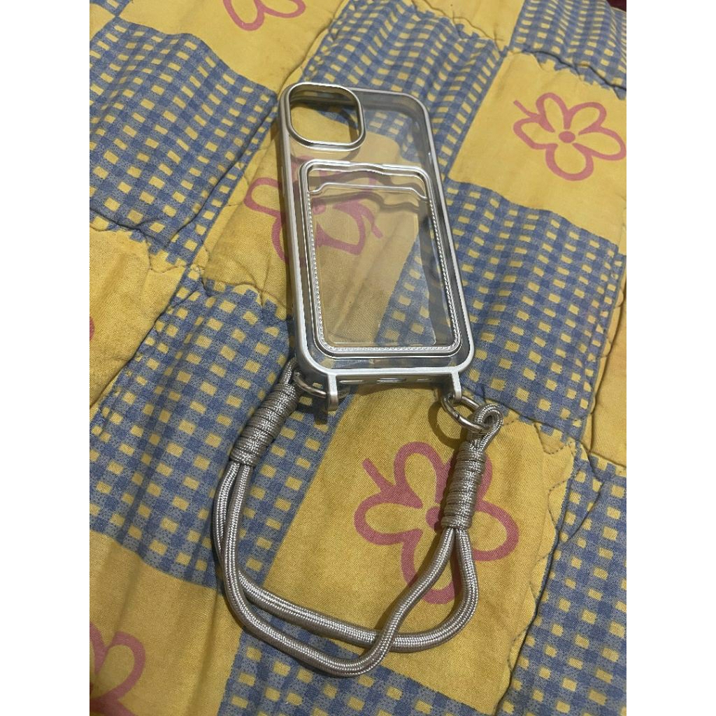 Case iPhone 15 Electroplating Card Holder
