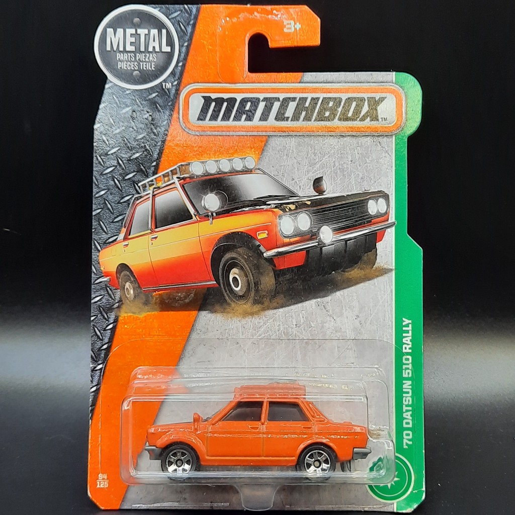 Matchbox 70 Datsun 510 Rally Orange Buble Crack