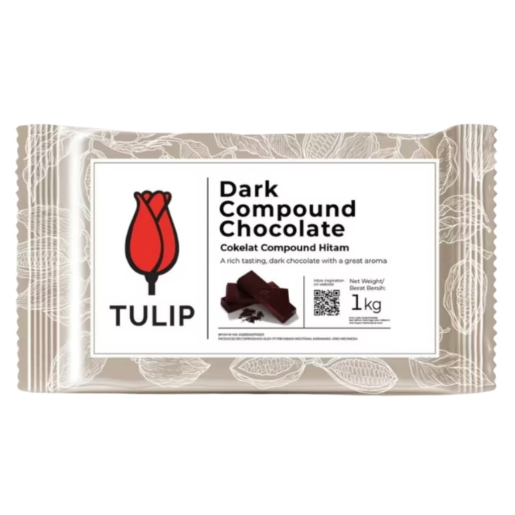 Coklat Tulip Dark Compound 1kg - Premium Quality Tulip Coklat Compound