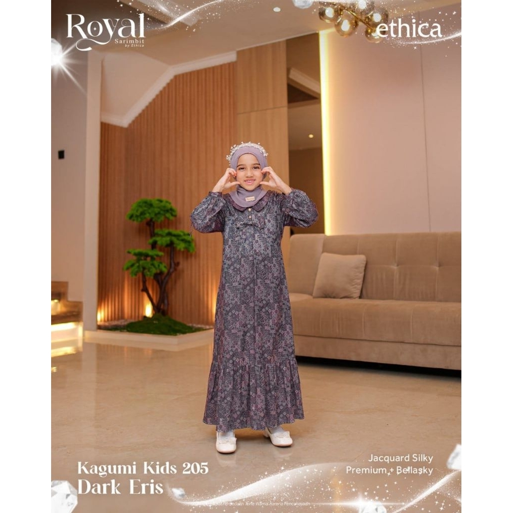 ETHICA ROYAL SARIMBIT KAGUMI KIDS 205 DARK ERIS DRESS KIDS