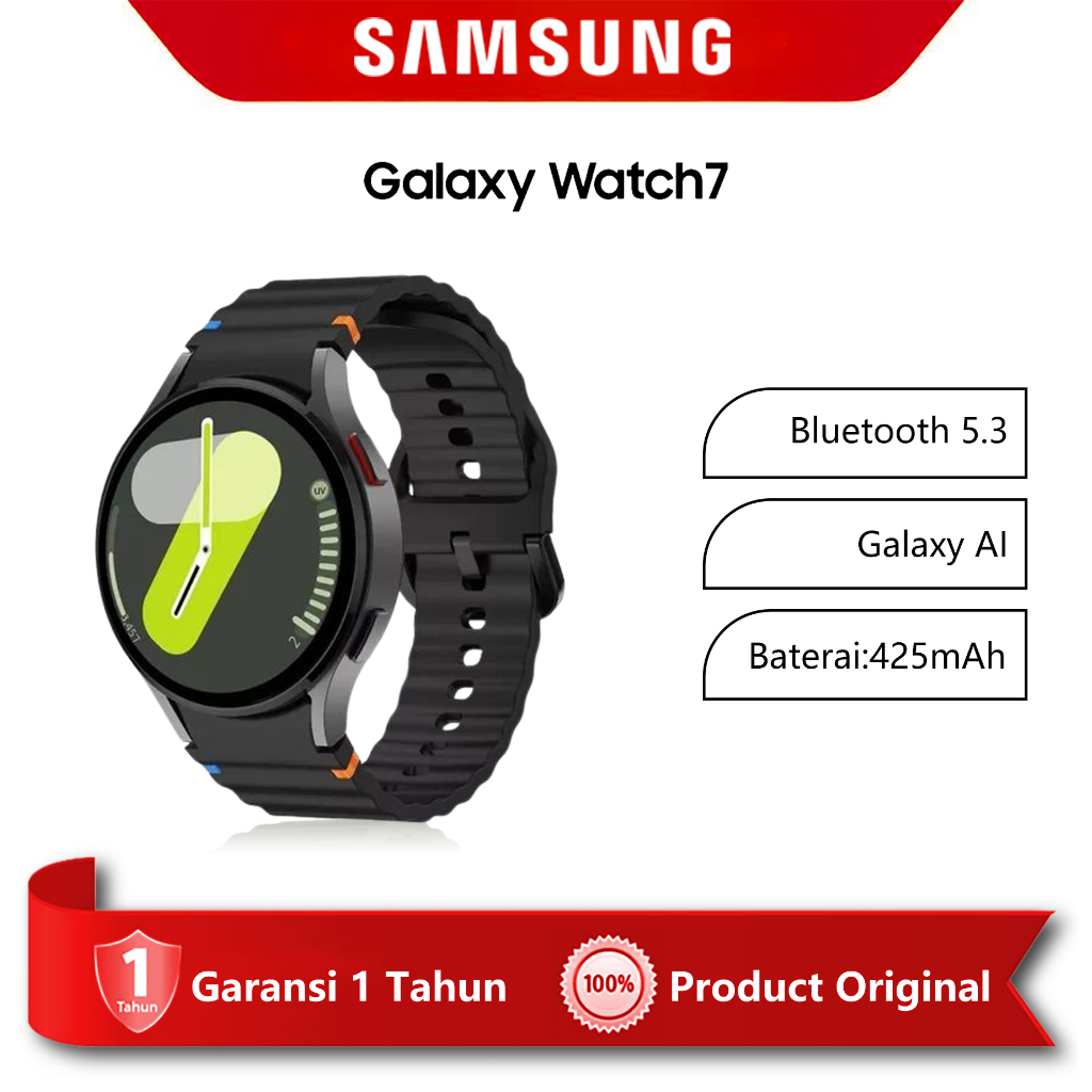 Samsung Galaxy Watch 7 Smartwatch 44mm Bluetooth Smartwatch Air Jam Tangan Pintar Pria GPS Fitness T