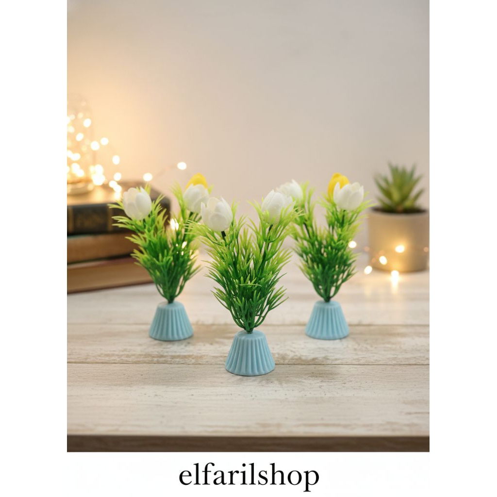 bunga plastik mini hiasan akuarium