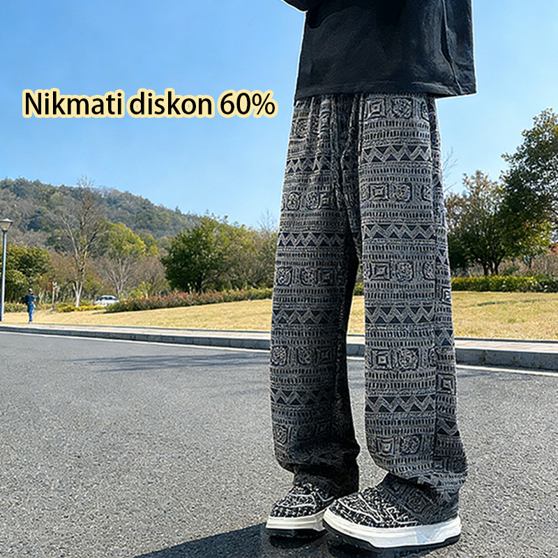 Celana santai pria panjang Celana panjang pria corduroy Celana kaki lebar Gaya Baru Gaya Vintage Uku