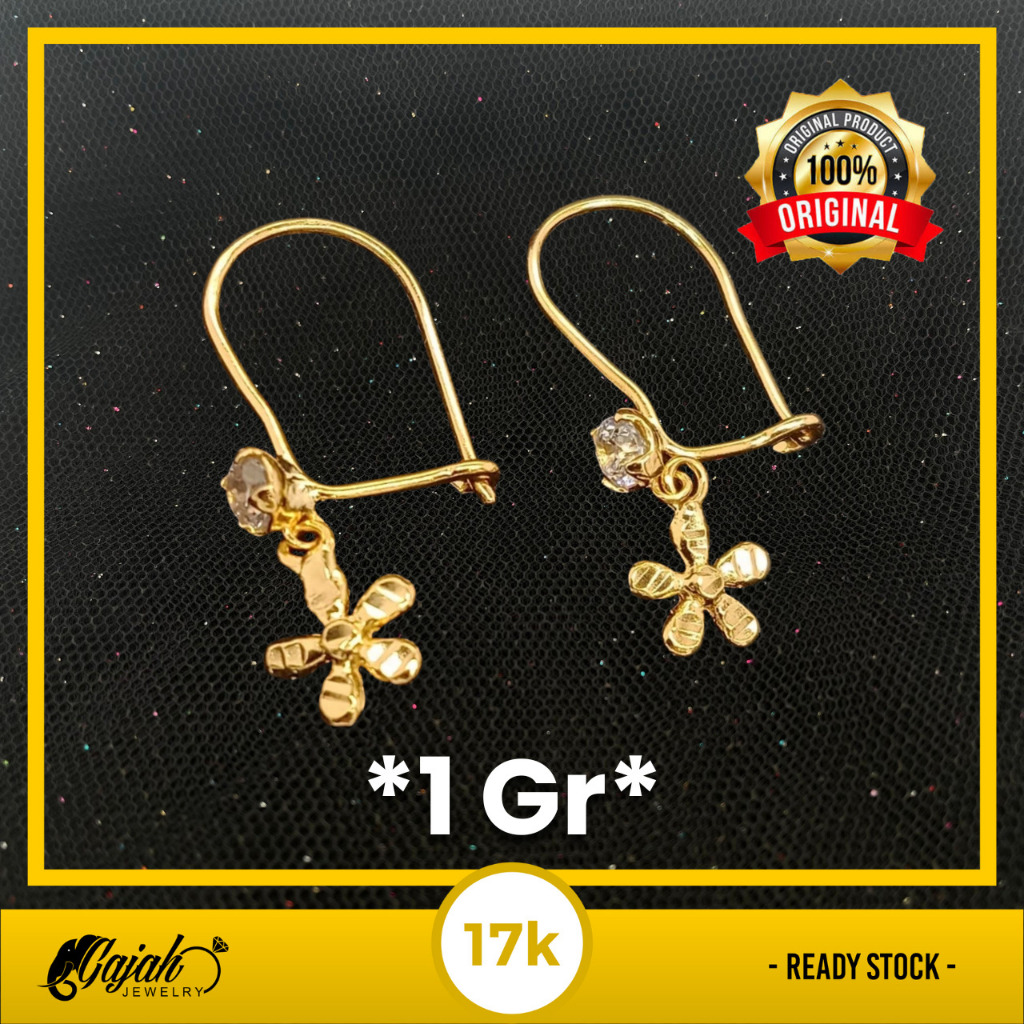 Anting Emas 17K - Toko Emas Gajah - 1 Gram 3201