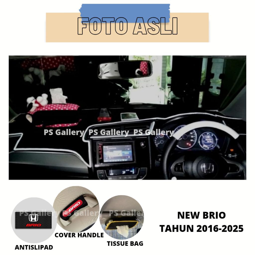 Jungle_Shop_ Aksesoris Premium Alas Cover Dashboard Mobil Brio Tahun 2016-2025