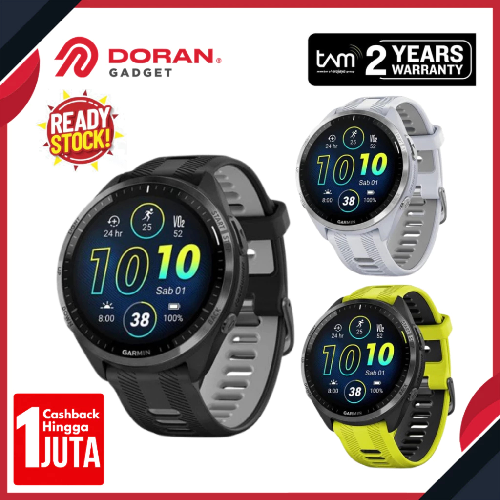 Garmin Forerunner 965 Fr 965 Music Smartwatch Garmin - Garansi 2 Tahun