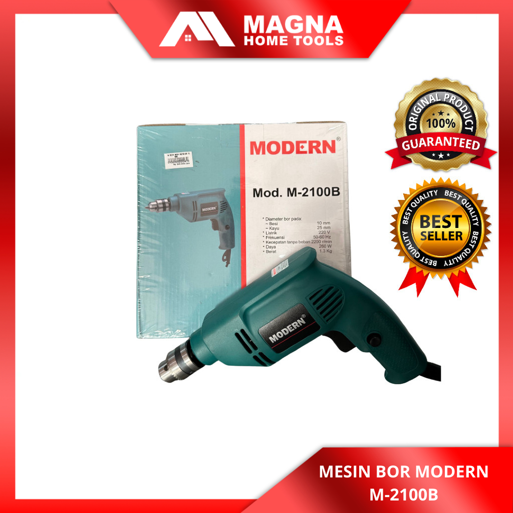 MESIN BOR LISTRIK MODERN 10MM M2100B [ORIGINAL]