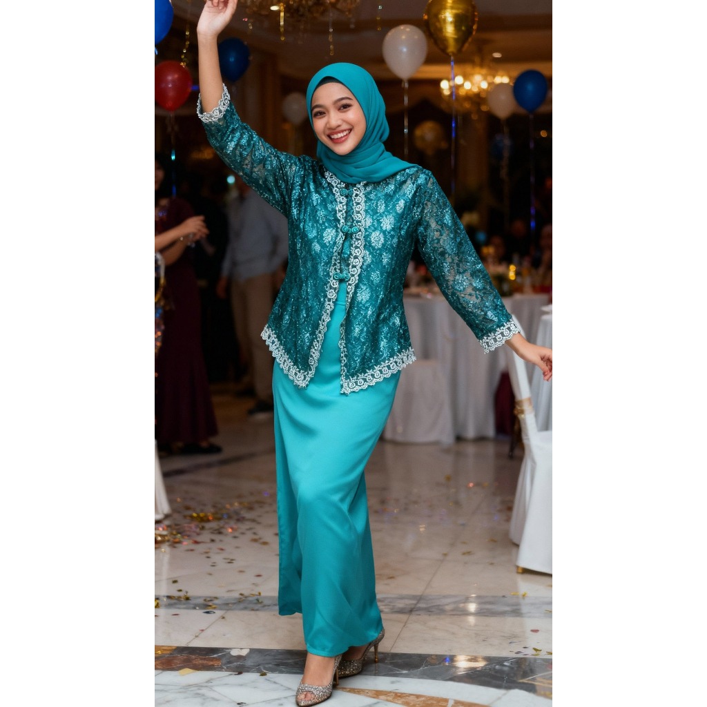 Gamis Katun Tosca Rompi Brokat