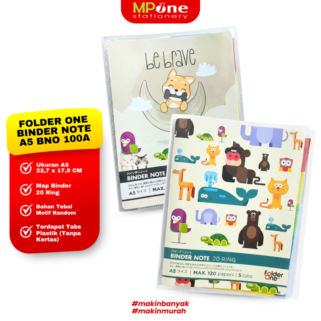Folder One Binder A5 Motif Lucu BNO100A / Map Binder Tanpa Isi A5 FOLDER ONE