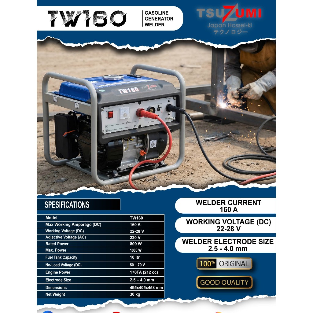 Genset Las Bensin Tsuzumi TW160A