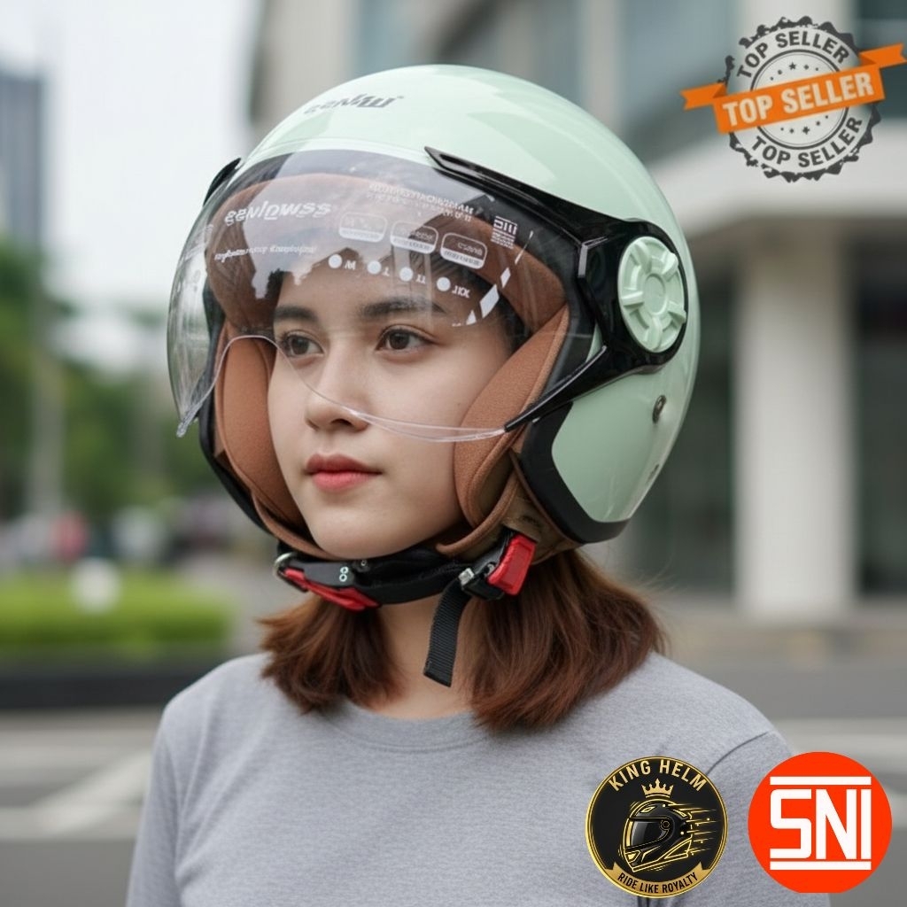 HELM HIJAB CARGLOSS/HELM WANITA&REMAJA PREMIUM/HELM WANITA 2026/HELM SNI