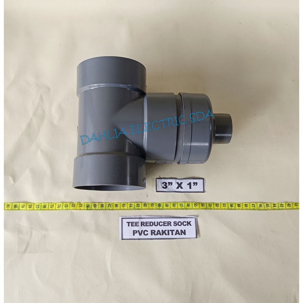 TEE REDUCER SOCK 3 X 1 INCH PVC RAKITAN