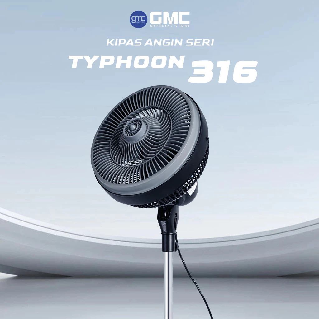 GMC Kipas Angin Berdiri Typhoon Fan Ukuran 12inch GMC316