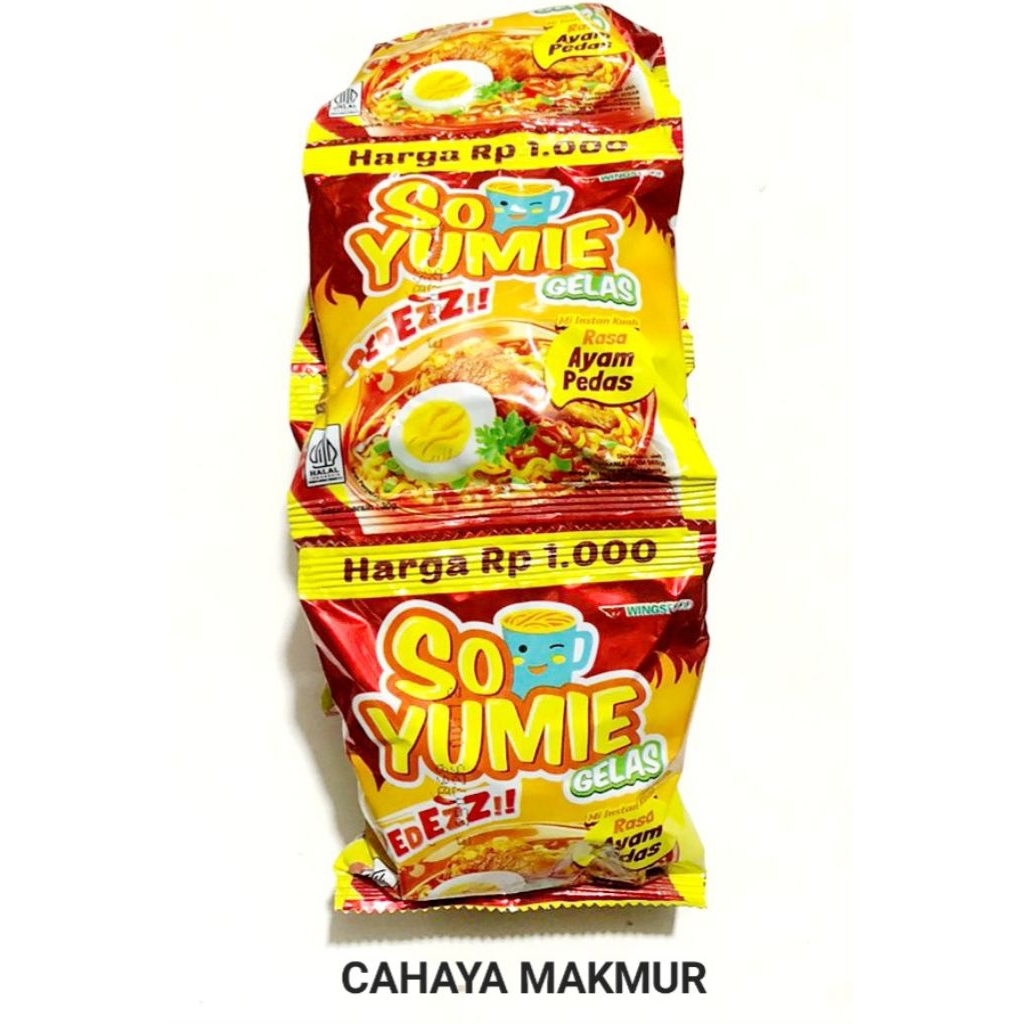 Mie Gelas So Yummy Rasa Ayam Pedas Renceng