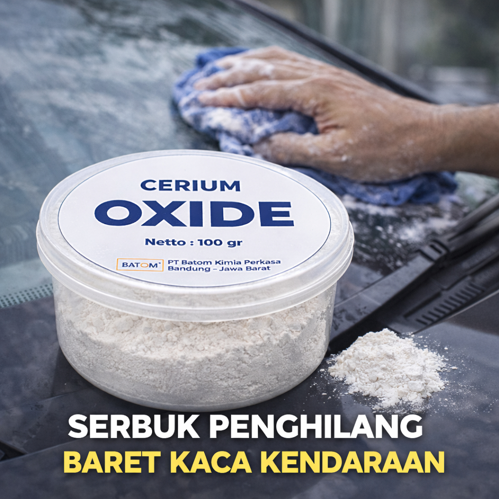 BATOM Cerium Oxide Putih Serbuk Poles Kaca Murni 100gr