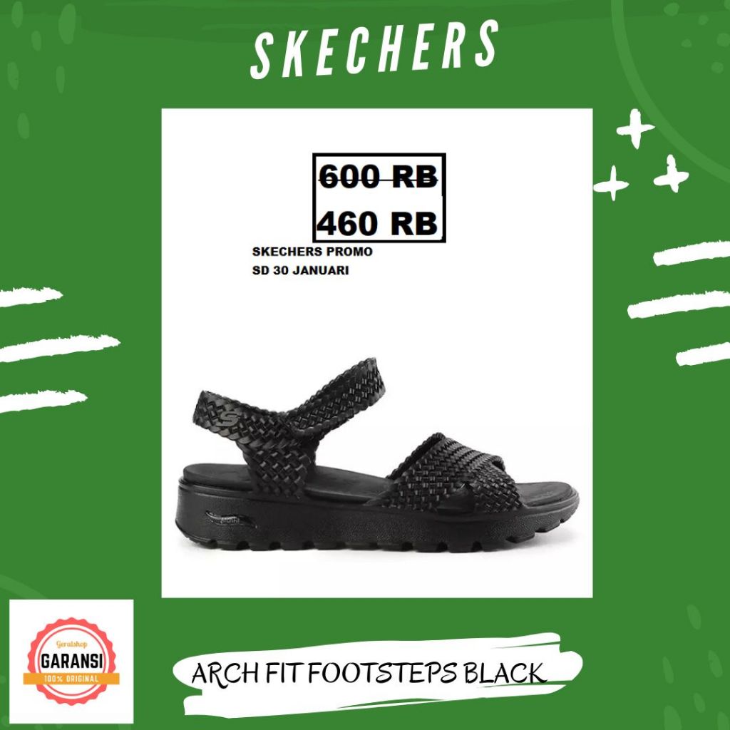 Sandal wanita Skechers sale ARCH FIT FOOTSTEPS 100% original store