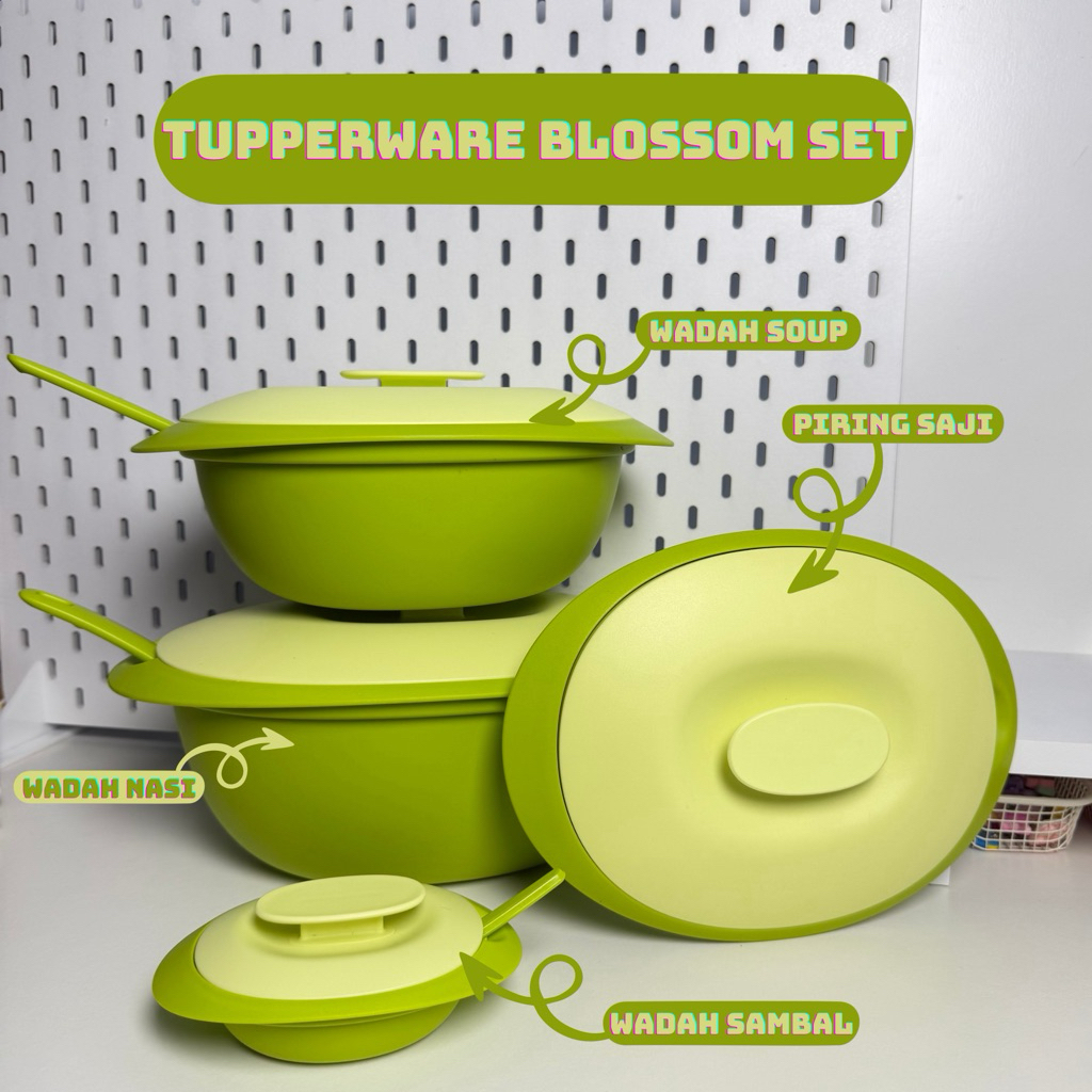 Tupperware Blossom set Green