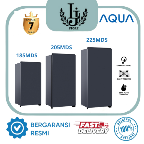 Kulkas Aqua 1 Pintu 185MDS / 205MDS / 225MDS Kulkas 1 Pintu Aqua Kulkas Satu Pintu