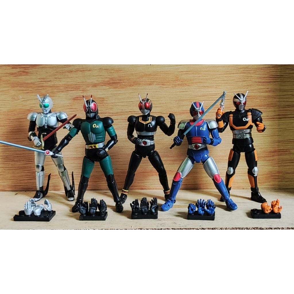 ACTION FUGURE / KOLEKSI / HIASAN SET SHODO KAMEN RIDER RX BLACK BIO ROBO SHADOWMOON