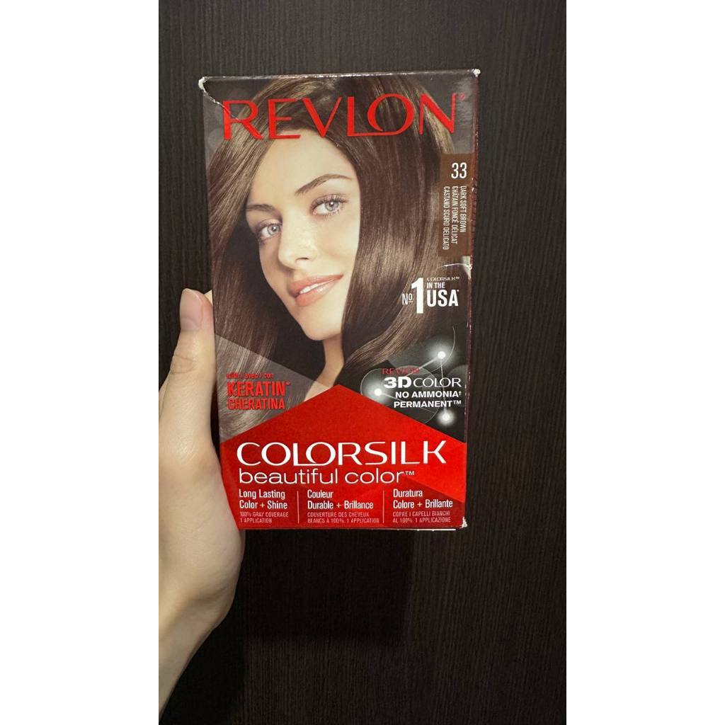Revlon Colorsilk Hair Color Cat Rambut (37- Dark Soft Brown)/ (32 - Dark Mahogany Brown)