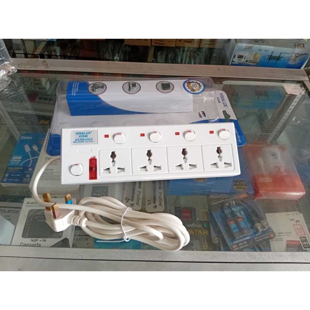 Extension/Colokan Kabel visalux V234E(4way )(Hanya Khusus Batam)