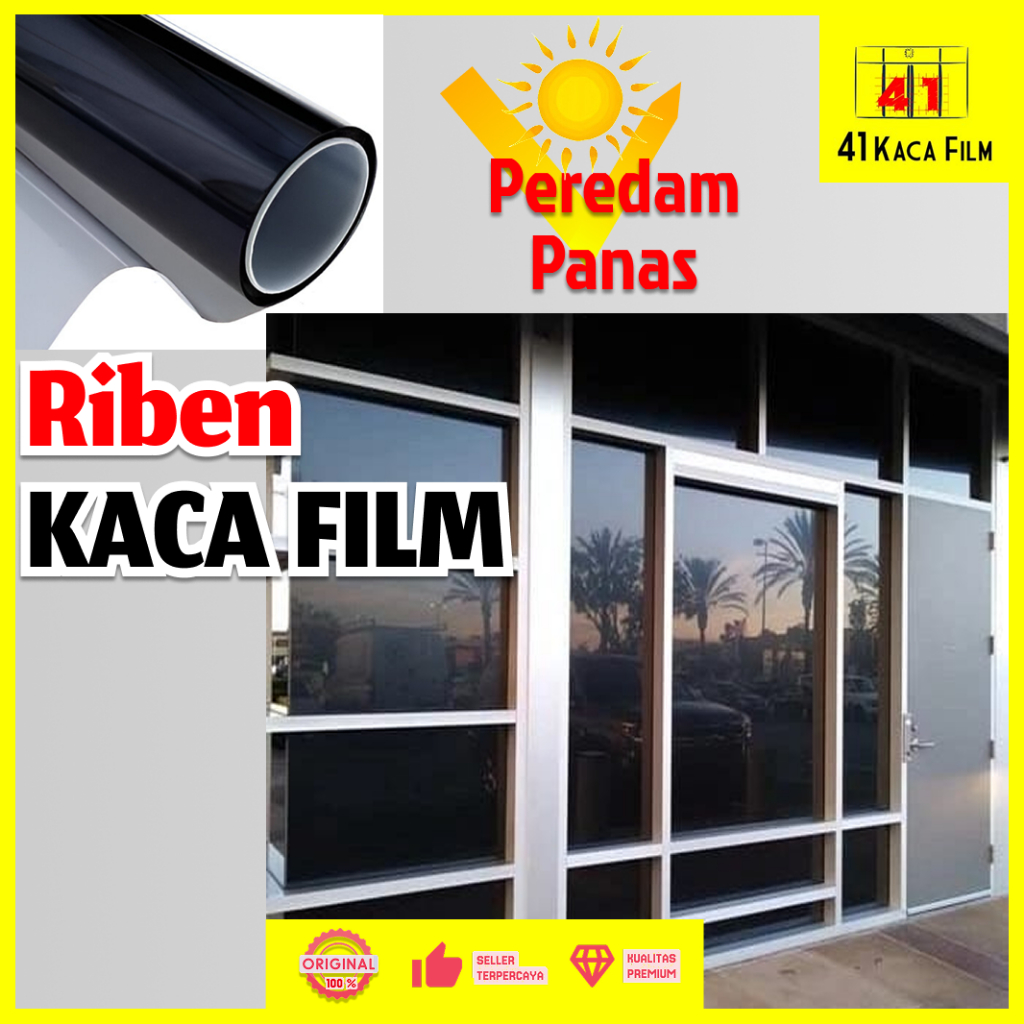 STIKER RIBEN Kaca Jendela Hitam 25cm