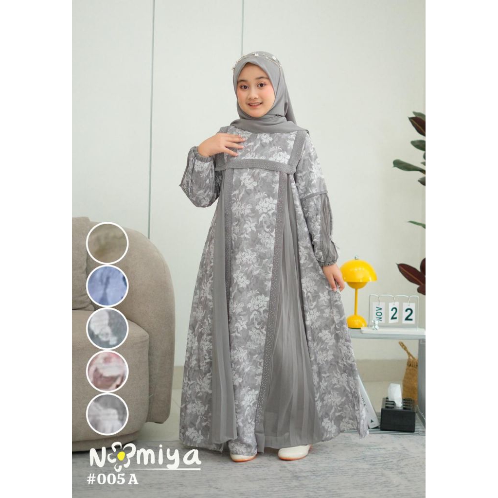 GAMIS SARIMBIT ANAK USIA 5-12TAHUN/GAMIS NOMIYA BJ48/ABAYA ANAK PREMPUAN