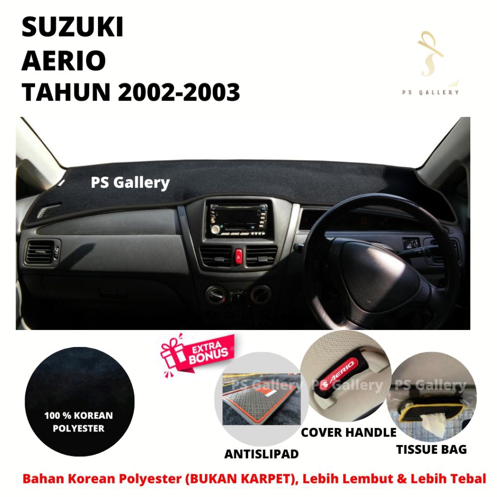 Alas Dasbor Mobil AERIO Tahun 2002-2003 Aksesoris Cover Dashboard Premium