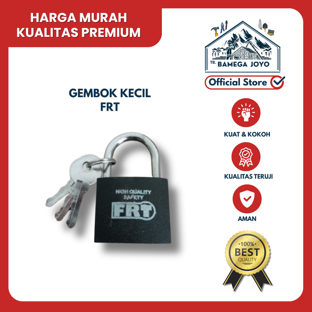 Gembok Hitam Anti Maling 30 Mm FRT