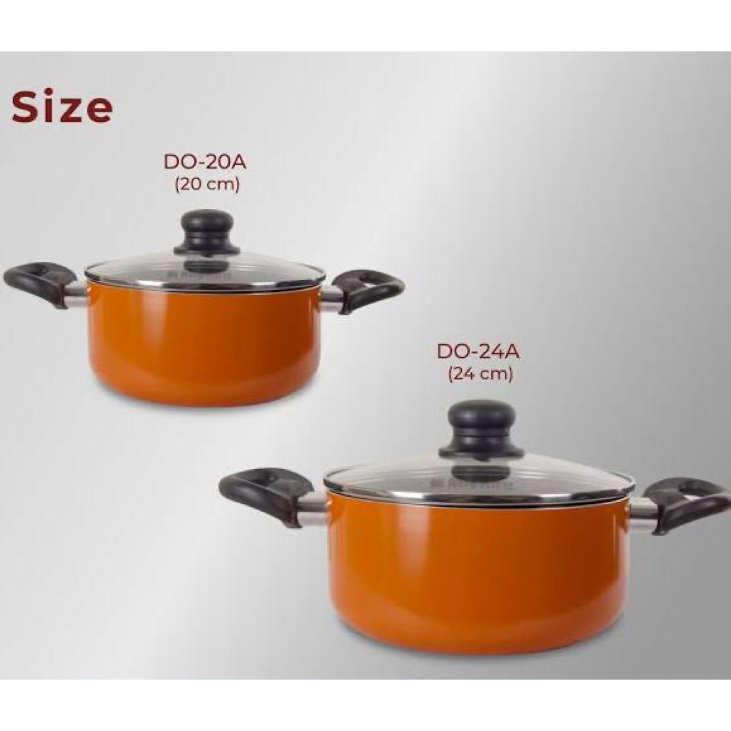MIYAKO DUTCH OVEN - PANCI TEFLON MIYAKO TUTUP KACA